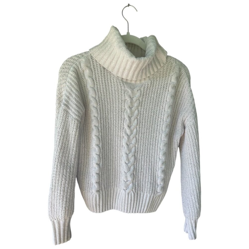 Hippie Rose Women's White Cowl-Neck Sweater